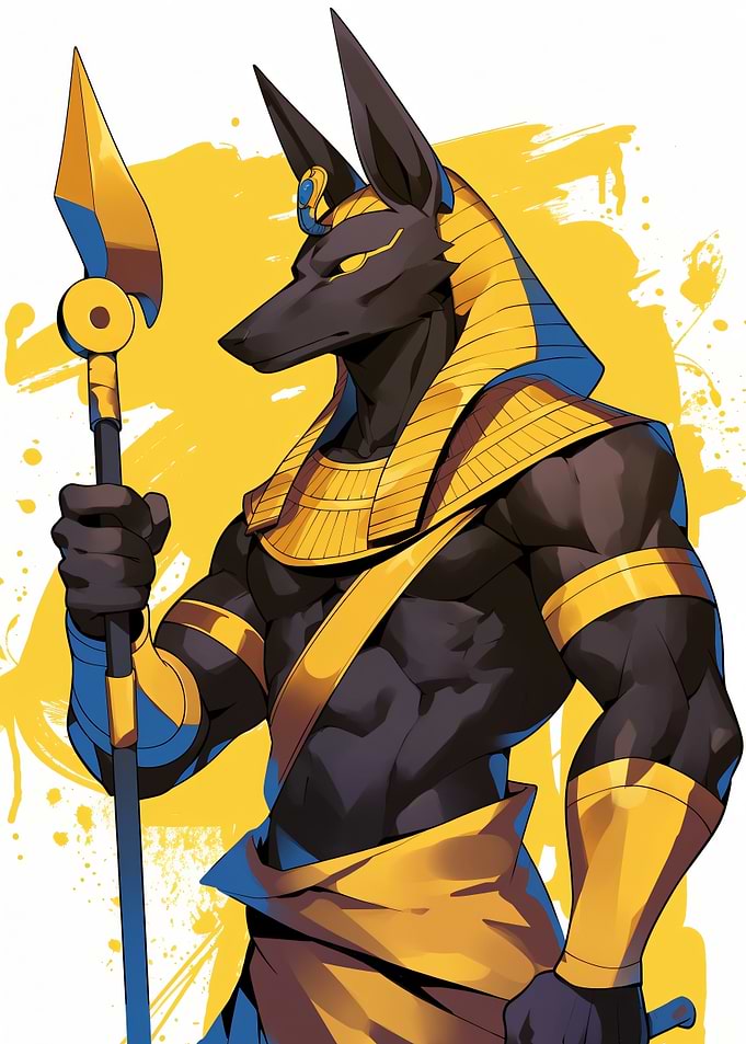 Anubis Egyptian God Digital Illustration