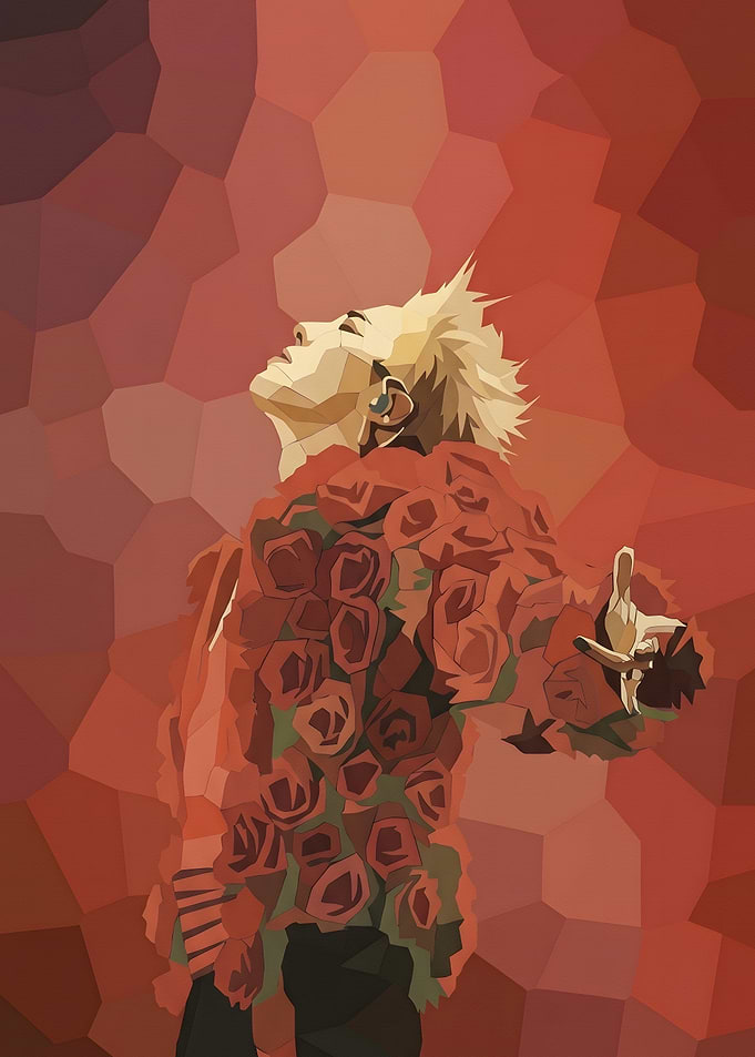 G-Dragon Low Poly Rose Portrait