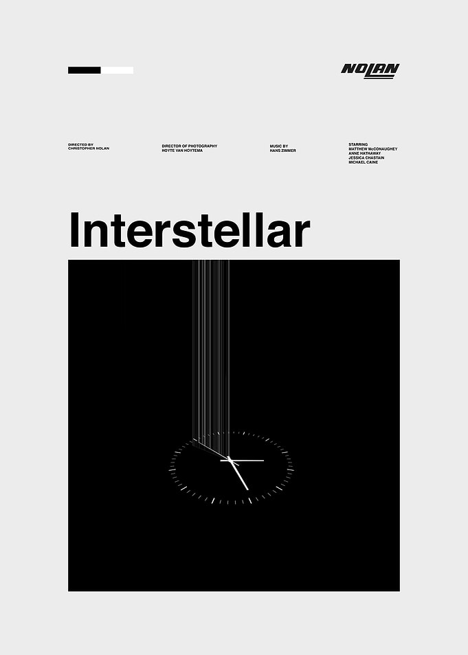 Minimalist Interstellar Movie Poster