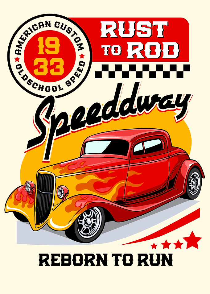 1933 Hot Rod Speedway Poster