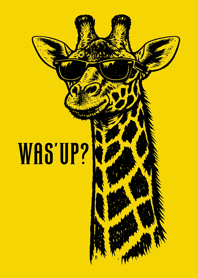 Cool Giraffe with Sunglasses was'up