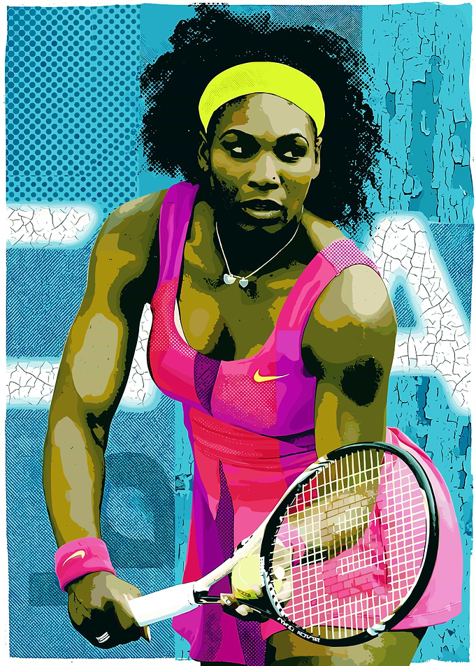 Serena Williams Pop Art Portrait