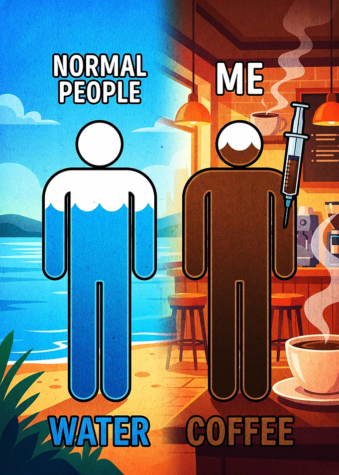 Normal People vs Coffee Addict Meme