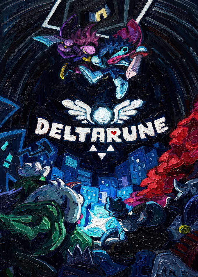 Deltarune Oil Painting Style Poster