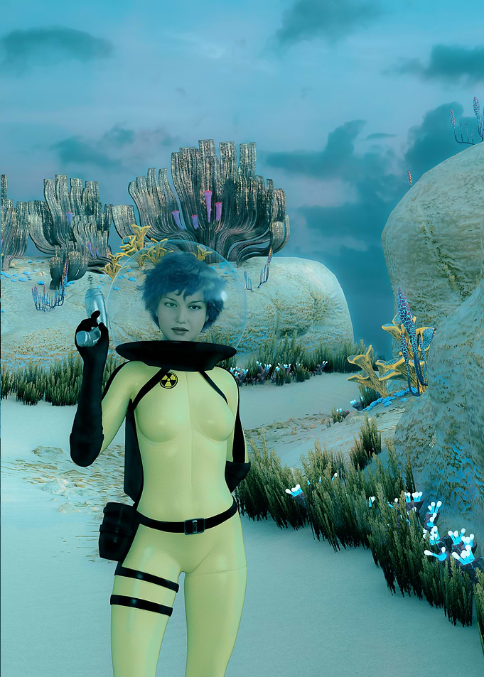 Astronaut Explorer on Alien Planet