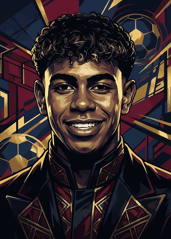 Lamine Yamal Stylized Portrait
