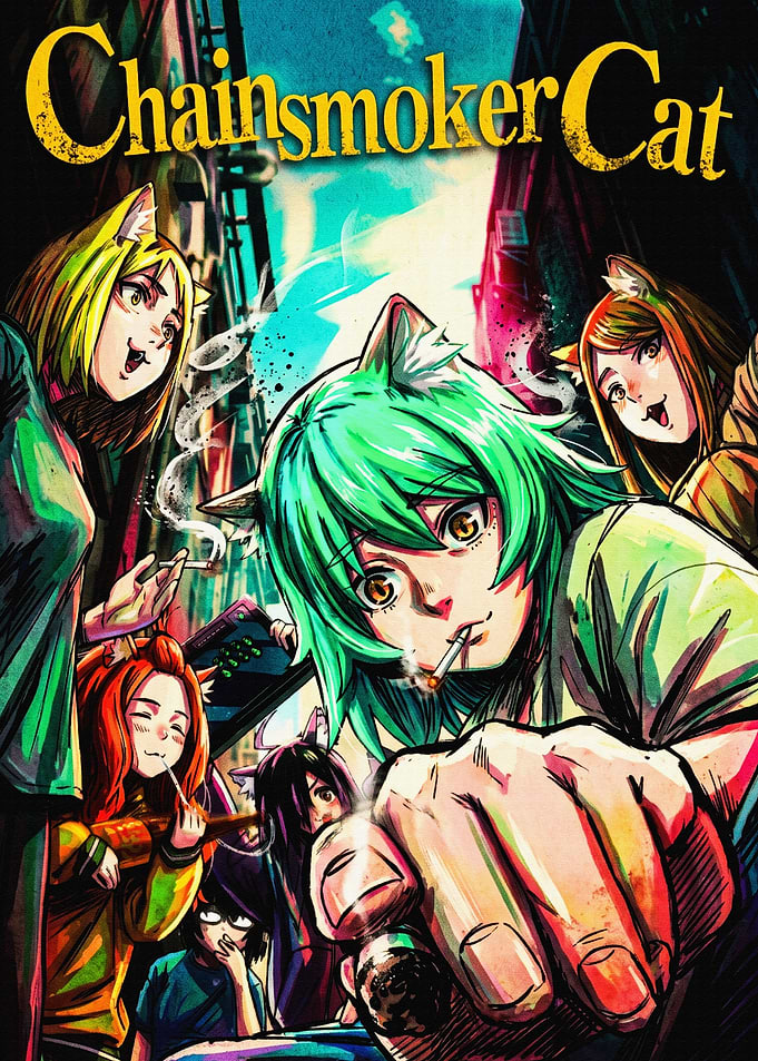 Chainsmoker Cat Anime Poster