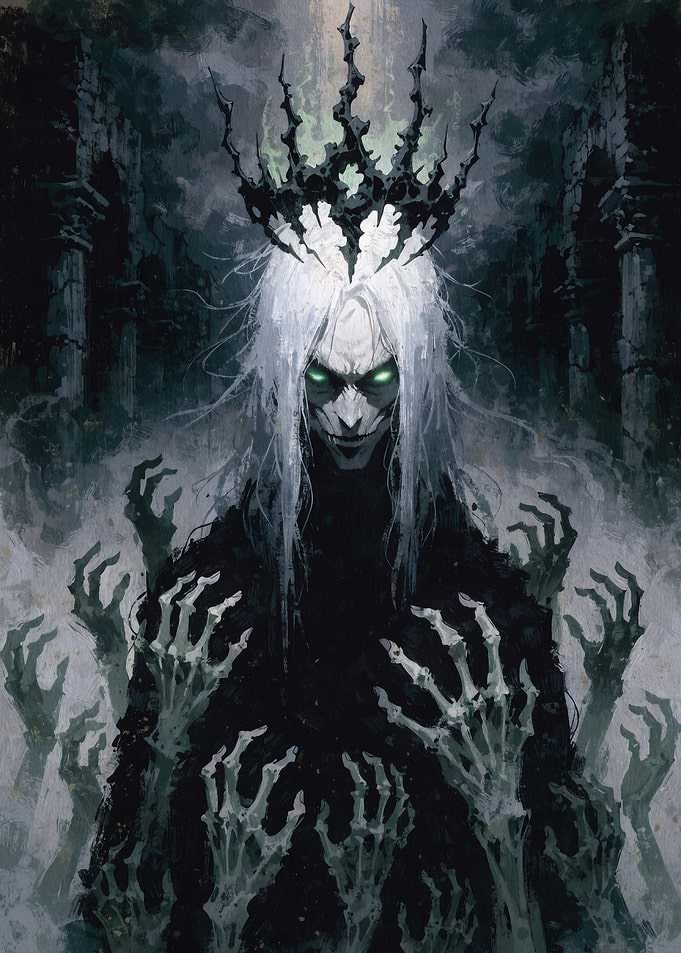 Dark Lich King with Skeletal Hands