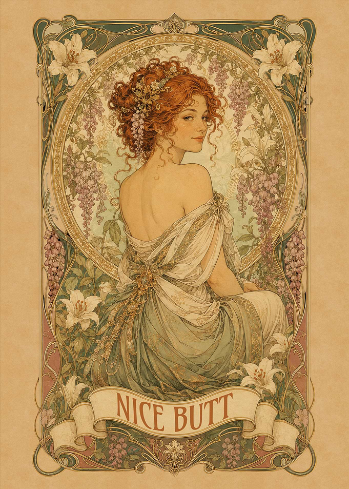 Art Nouveau Style Woman Poster