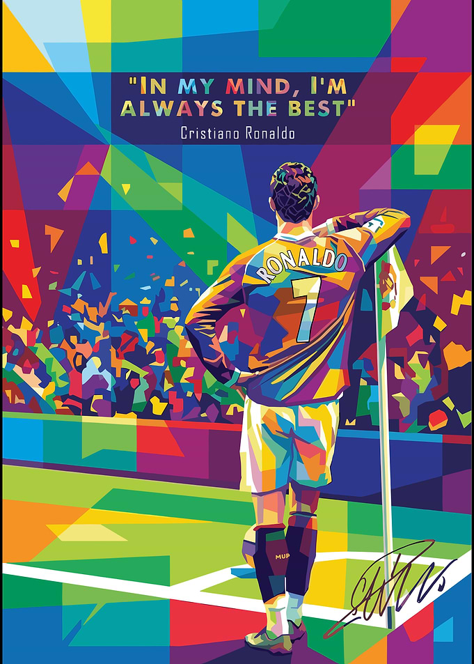 Cristiano Ronaldo Pop Art Poster