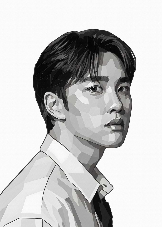 Low Poly Portrait of Do Kyung Soo