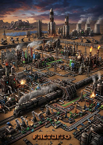 Factorio Industrial Base Landscape