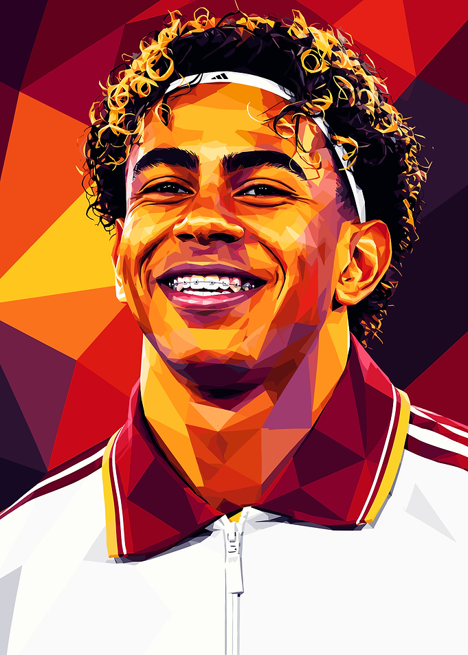 Lamine Yamal Low Poly Portrait