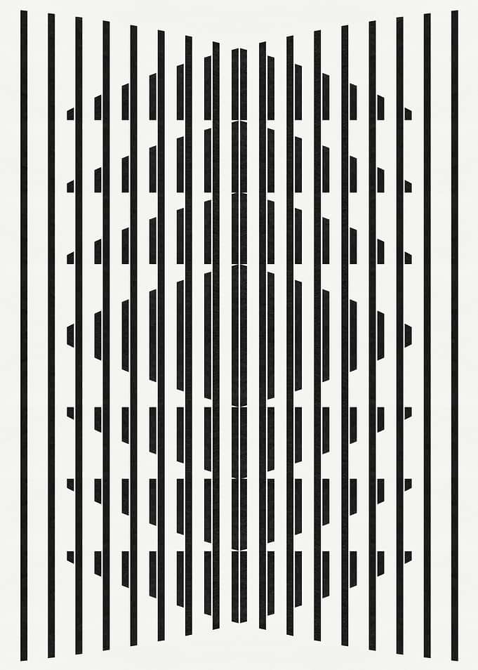 Black and White Optical Illusion Art