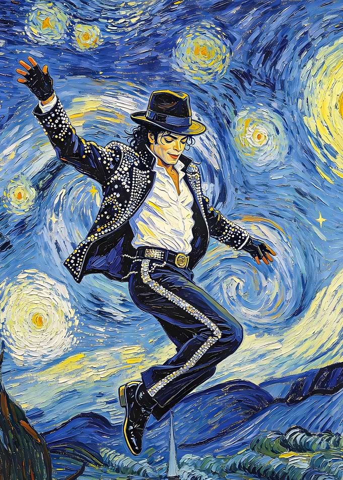 Michael Jackson Starry Night Painting