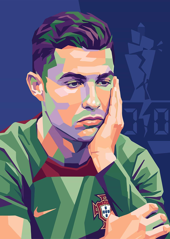 Cristiano Ronaldo WPAP Pop Art Portrait