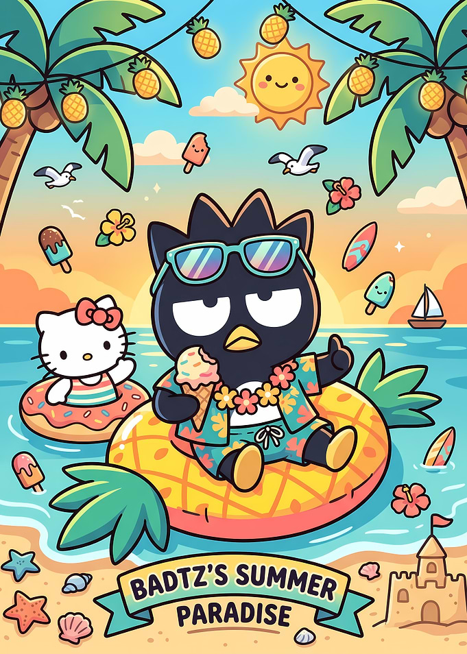 Badtz-Maru and Hello Kitty Summer Paradise
