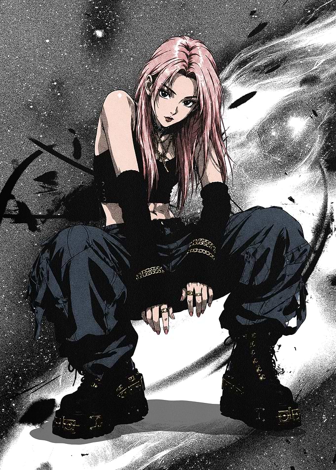 Anime Girl in Streetwear Style