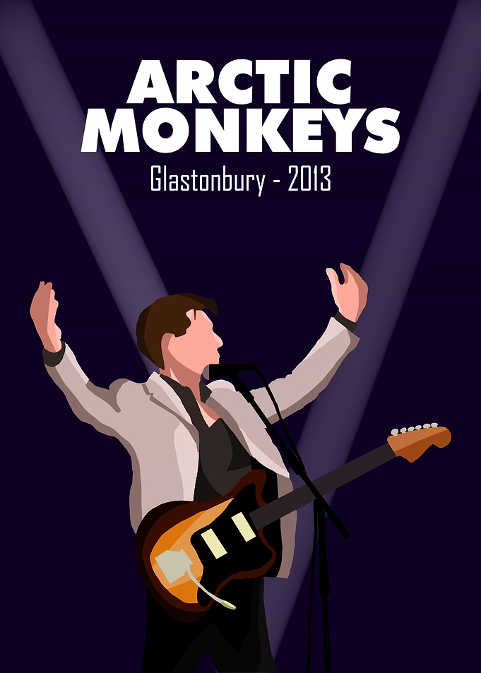 Arctic Monkeys Glastonbury 2013 Poster