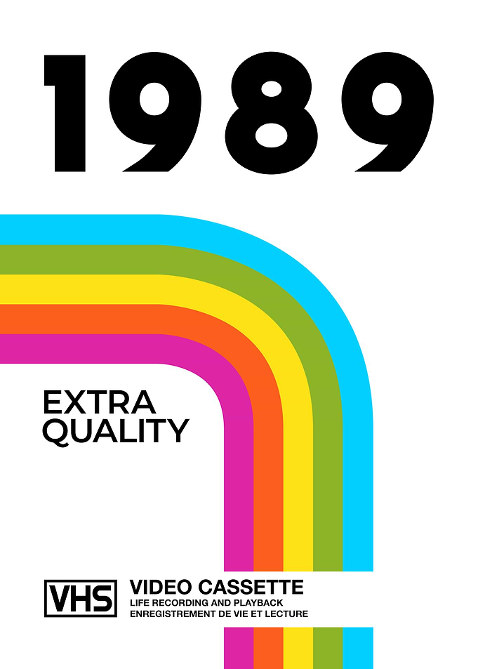 1989 Retro VHS Cassette Poster
