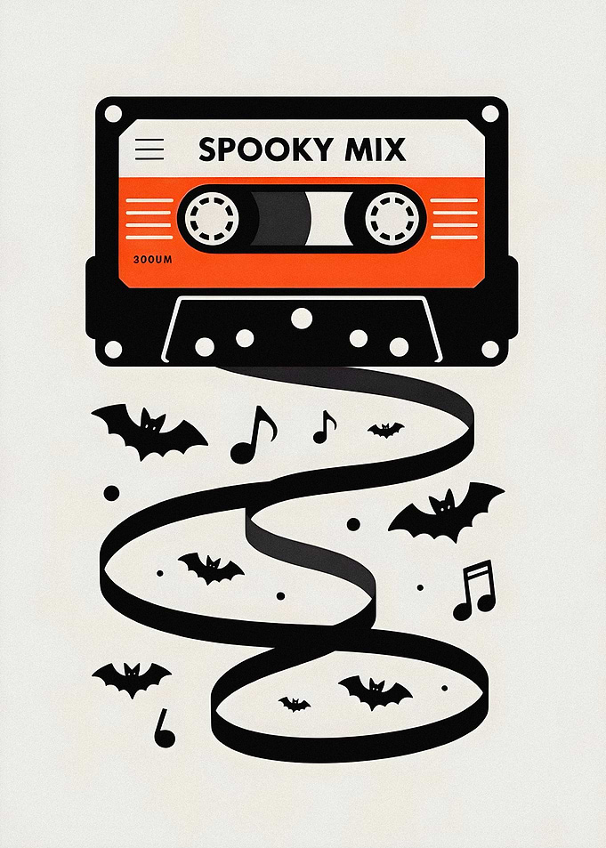 Spooky Mix Halloween Cassette Tape