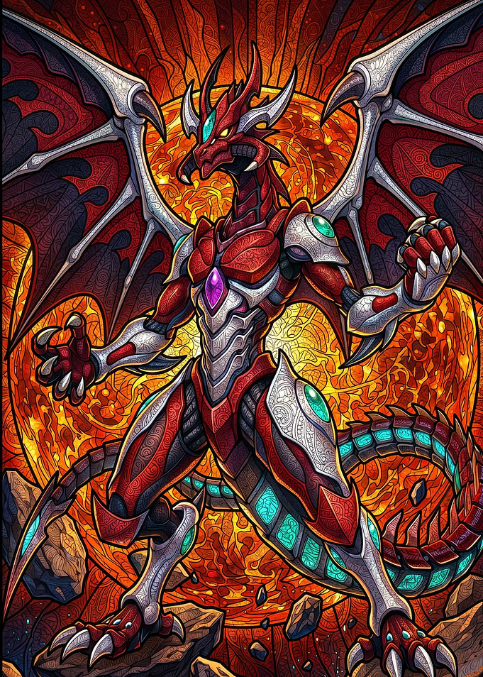 Armored Red Dragon Warrior