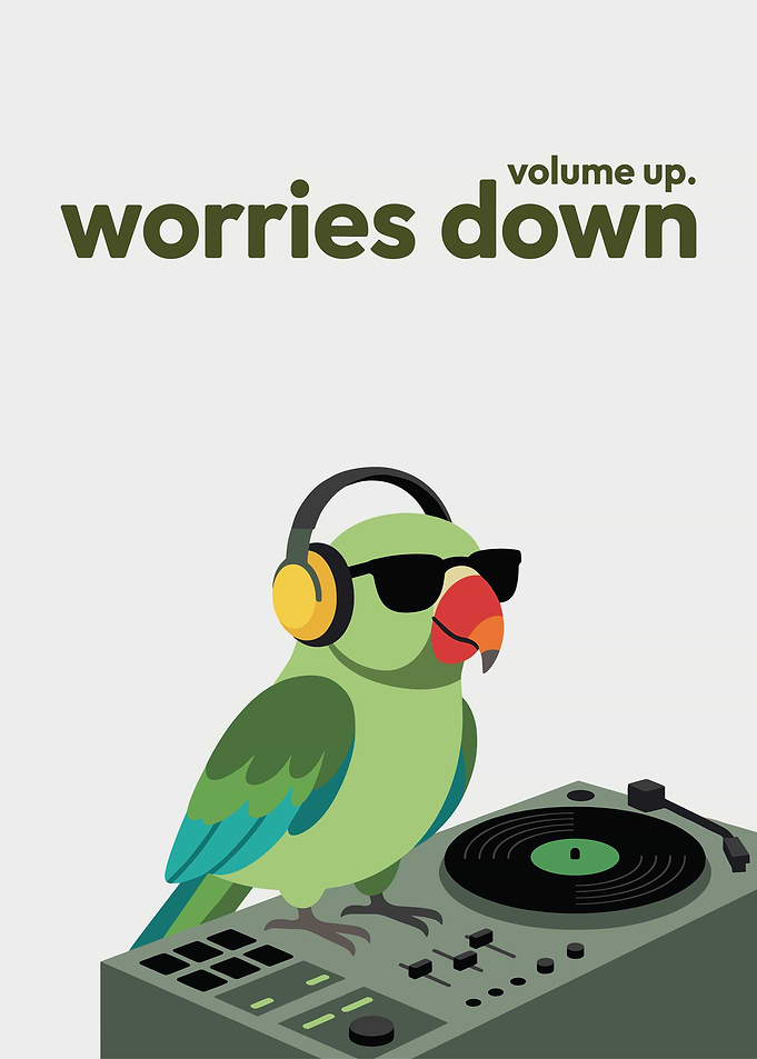 DJ Parrot Music Poster