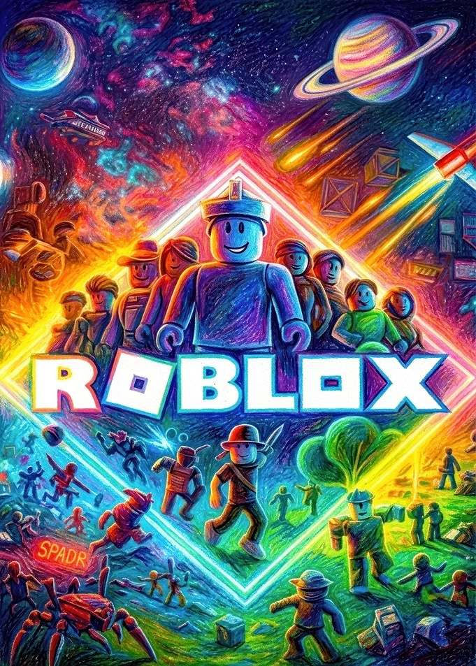 Colorful Roblox Space Adventure Poster