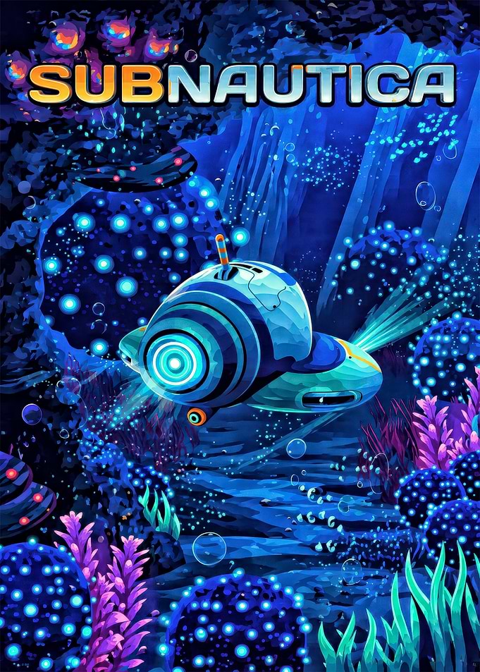 Subnautica Seamoth Underwater Exploration Poster