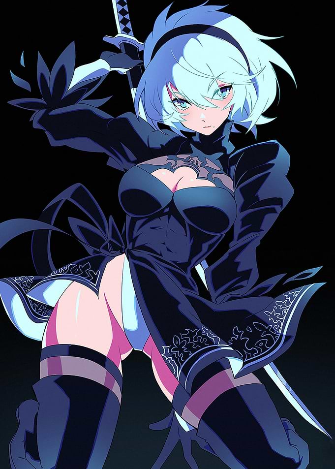 2B from NieR:Automata Digital Illustration