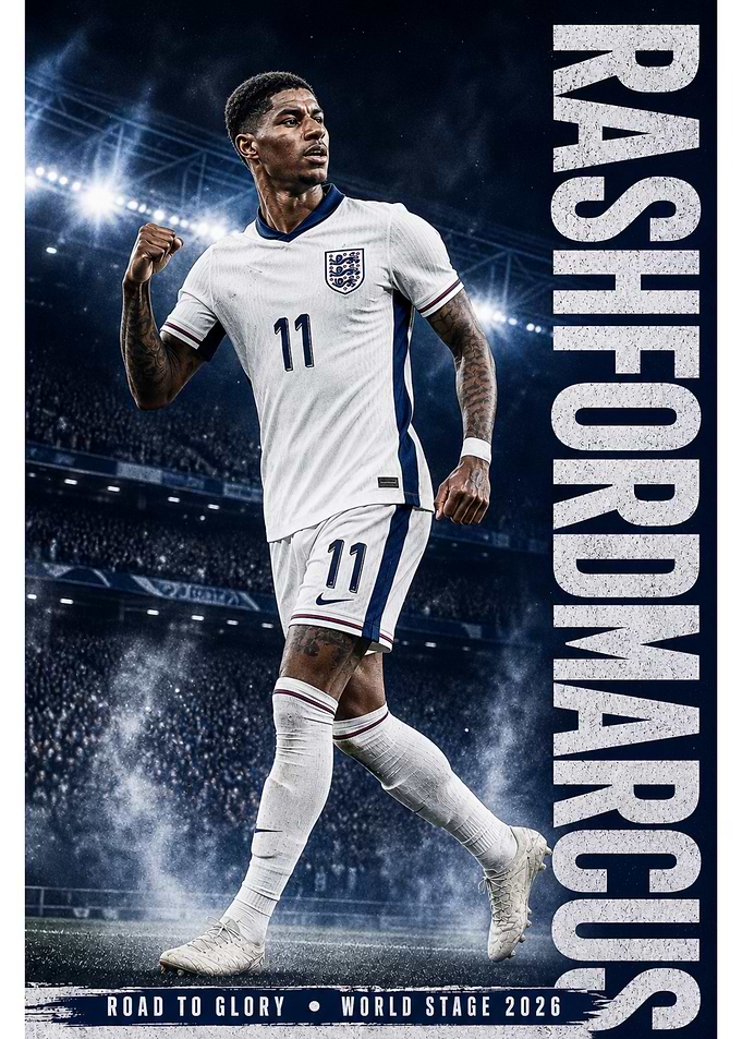 Marcus Rashford World Stage 2026 Poster
