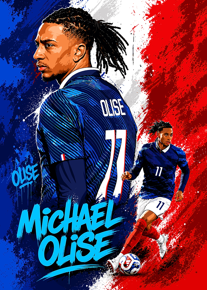Michael Olise France Football Poster
