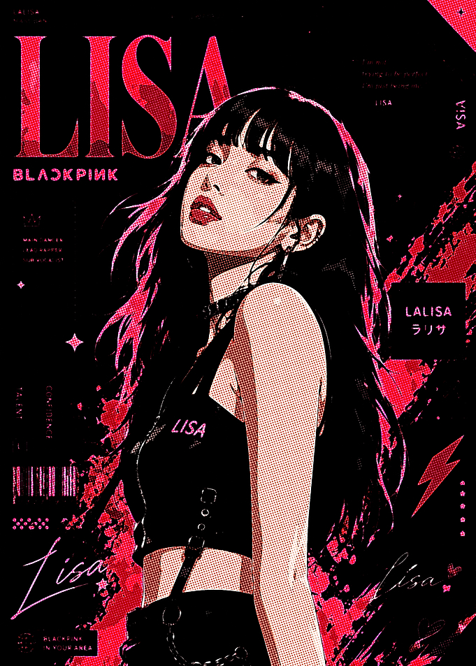 Lisa Blackpink Pop Art Poster