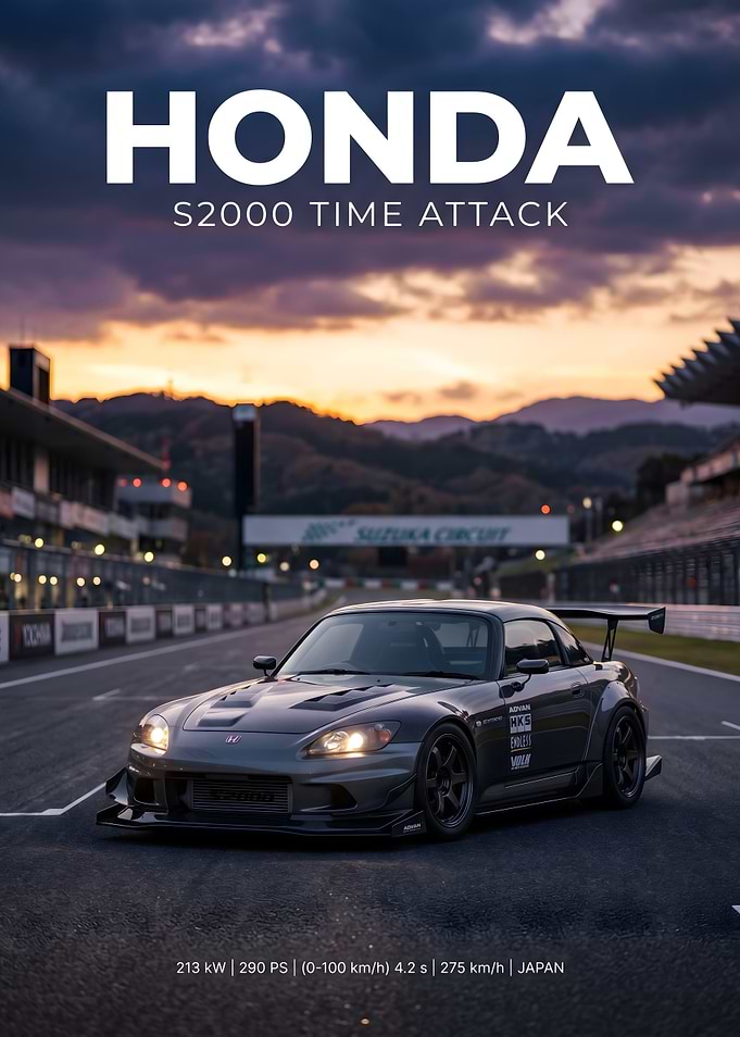 Honda S2000 Time Attack Poster
