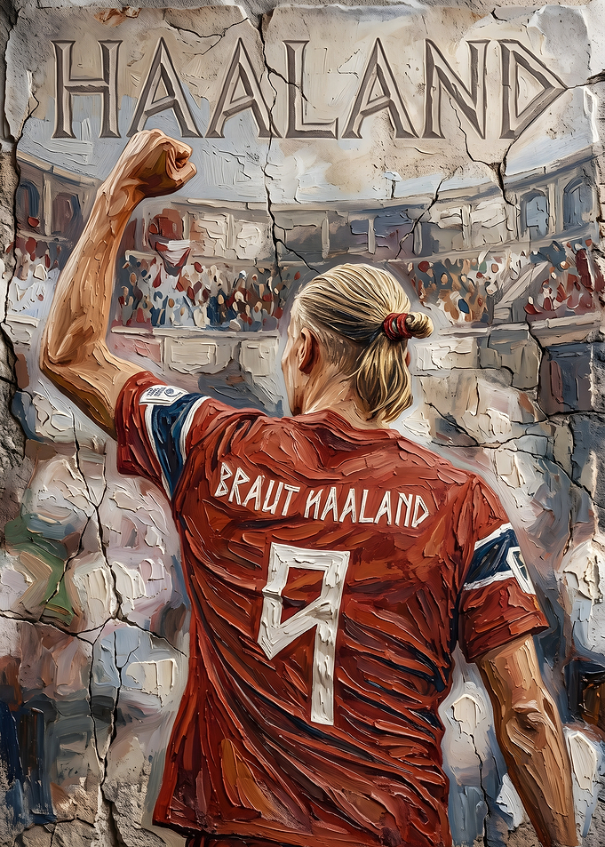 Erling Haaland Soccer Wall Art