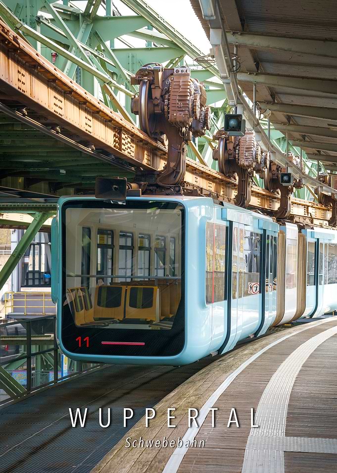 „Wuppertaler Schwebebahn“ Suspension Train on Station