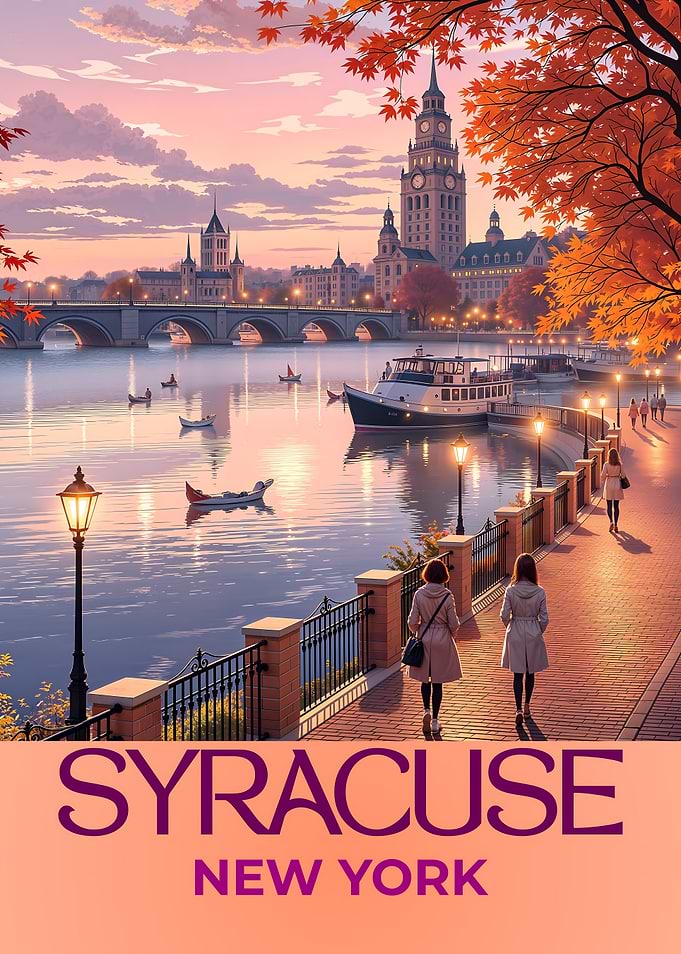 Syracuse New York Autumn Travel Poster
