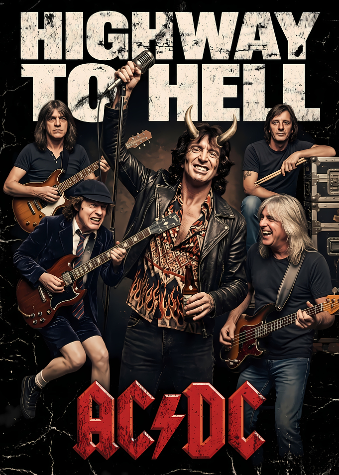 AC/DC Highway to Hell Band Poster