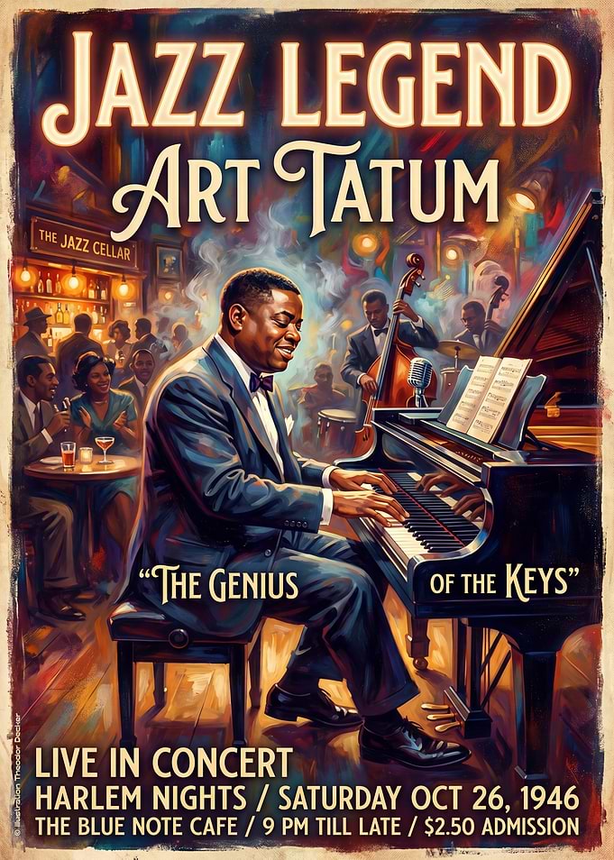 Art Tatum Jazz Concert Poster