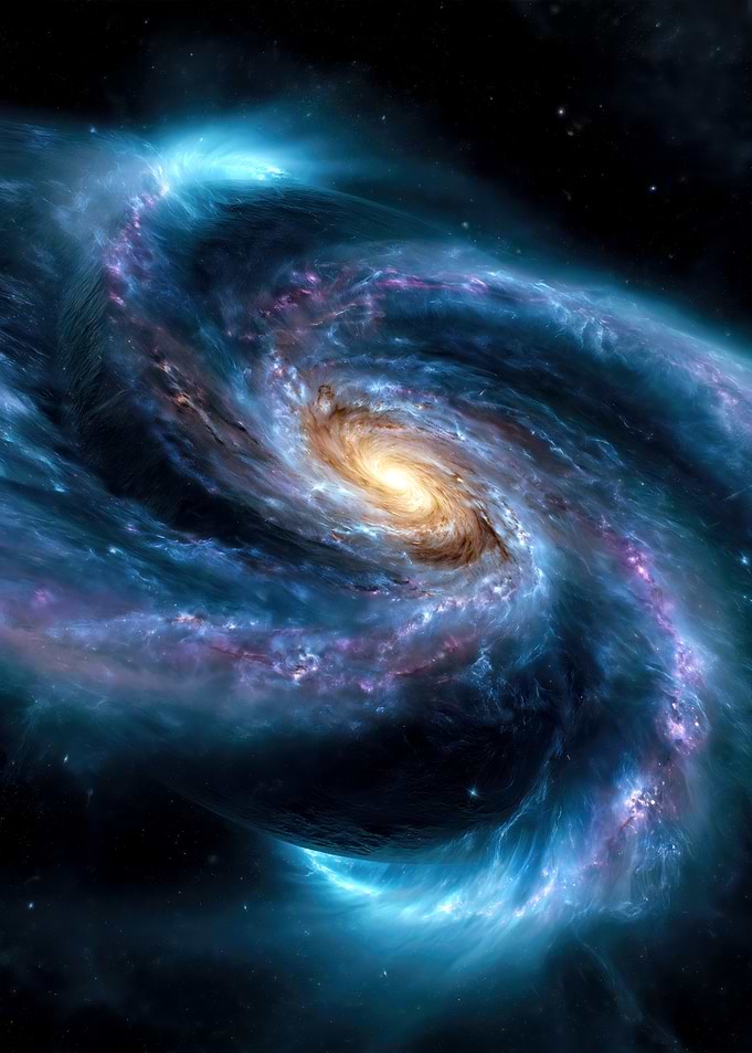 Vibrant Spiral Galaxy in Deep Space