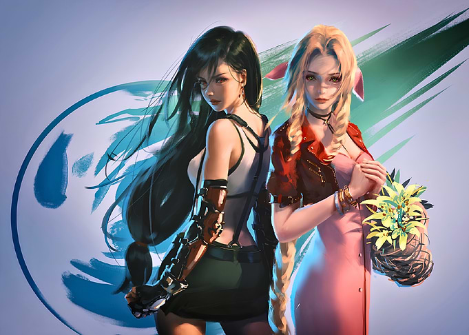 Tifa Lockhart and Aerith Gainsborough Portrait