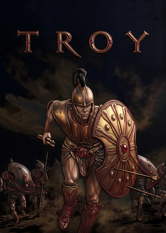 Troy Movie Warrior Poster