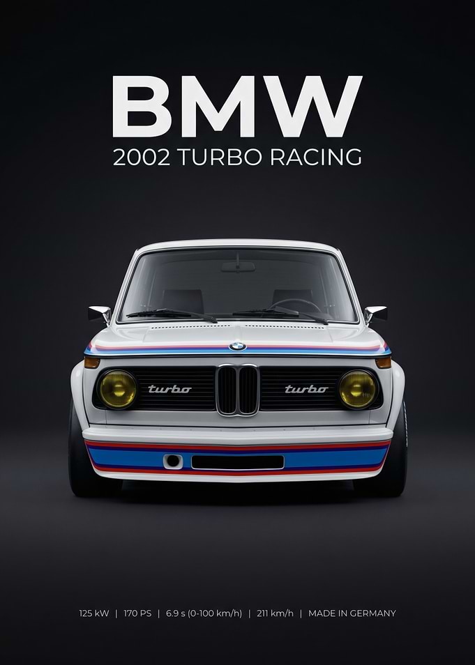 BMW 2002 Turbo Racing Poster