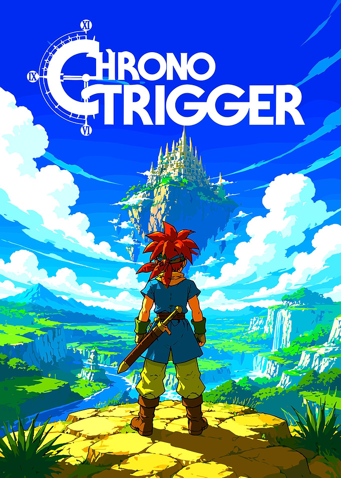 Chrono Trigger Floating Castle Poster