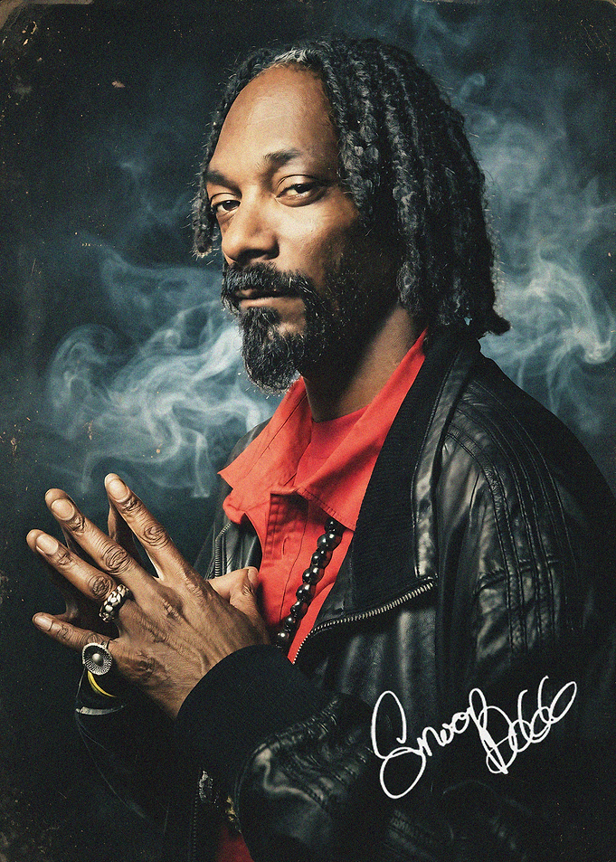 Snoop Dogg Portrait with Signature