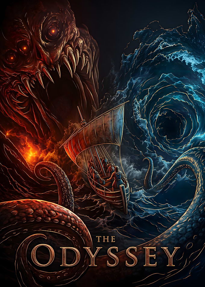 The Odyssey Kraken Sea Monster Poster