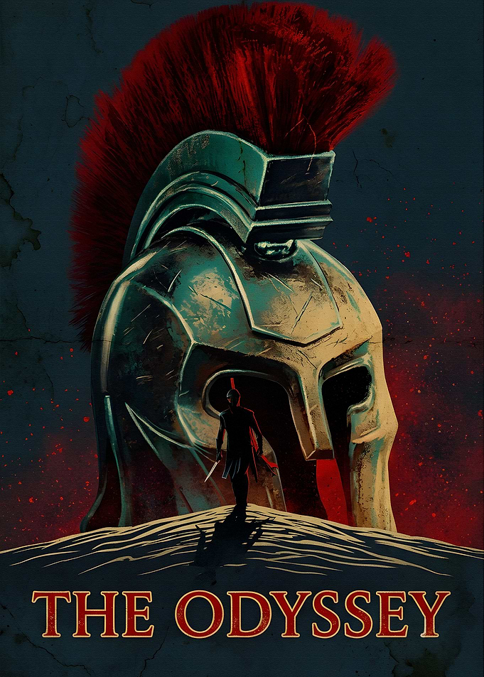 The Odyssey Spartan Helmet Poster