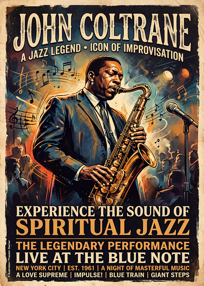 John Coltrane Jazz Performance Poster