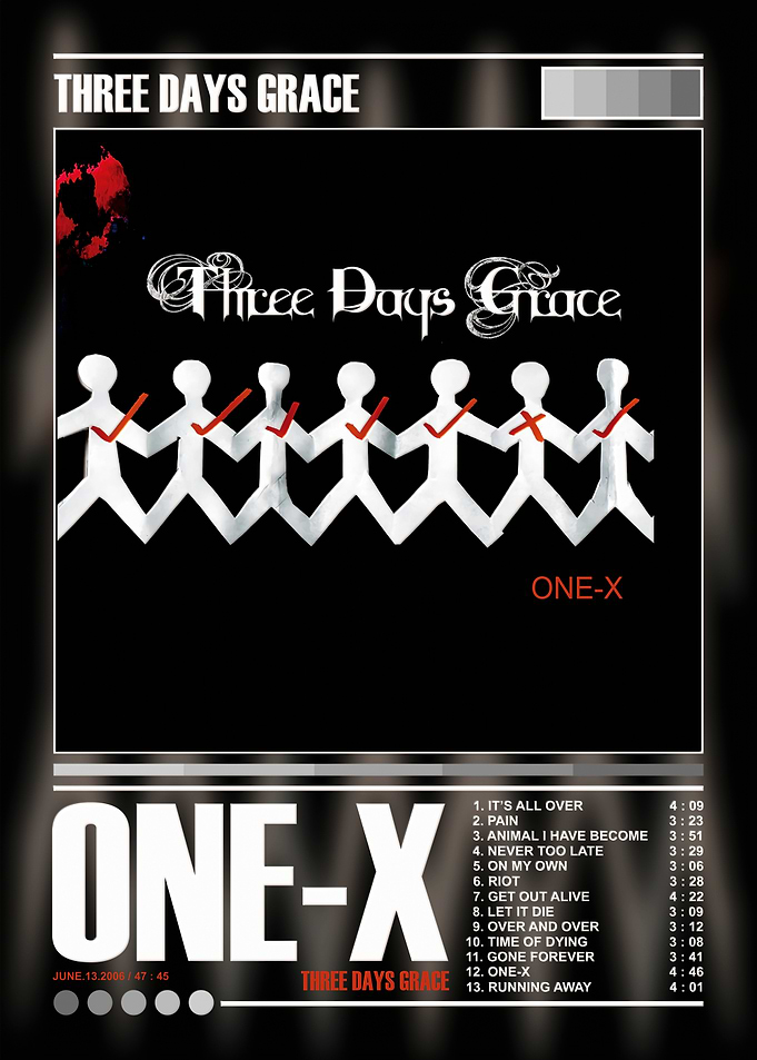Three Days Grace One-X Album Poster