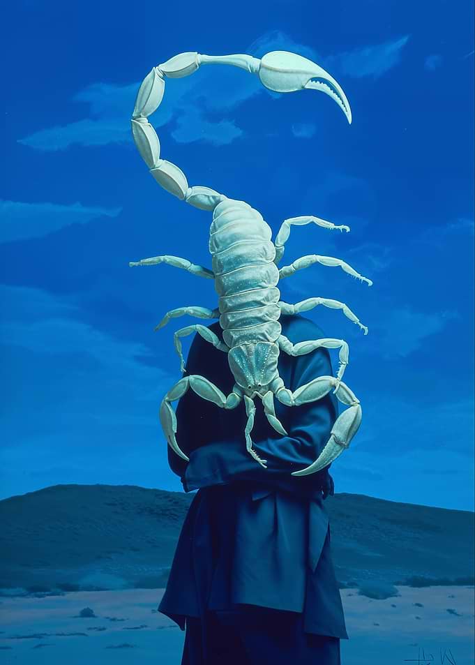 Surreal Scorpion Headed Figure